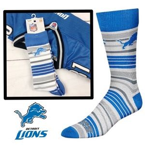 Detroit Lions 4 Stripe Dress Socks Men’s Large New
